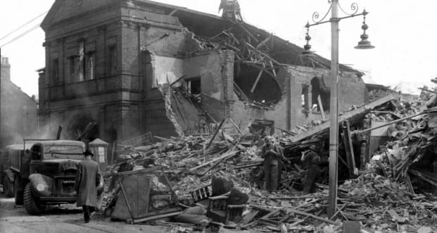Newtownards Road Methodist Church after the Belfast ‘Blitz’ of Easter Tuesday 1941